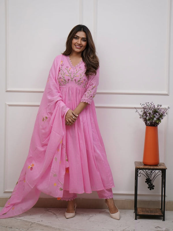 Pure Cotton Kurta and Pants with Dupatta