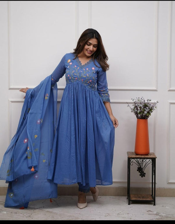 Pure Cotton Kurta and Pants with Dupatta