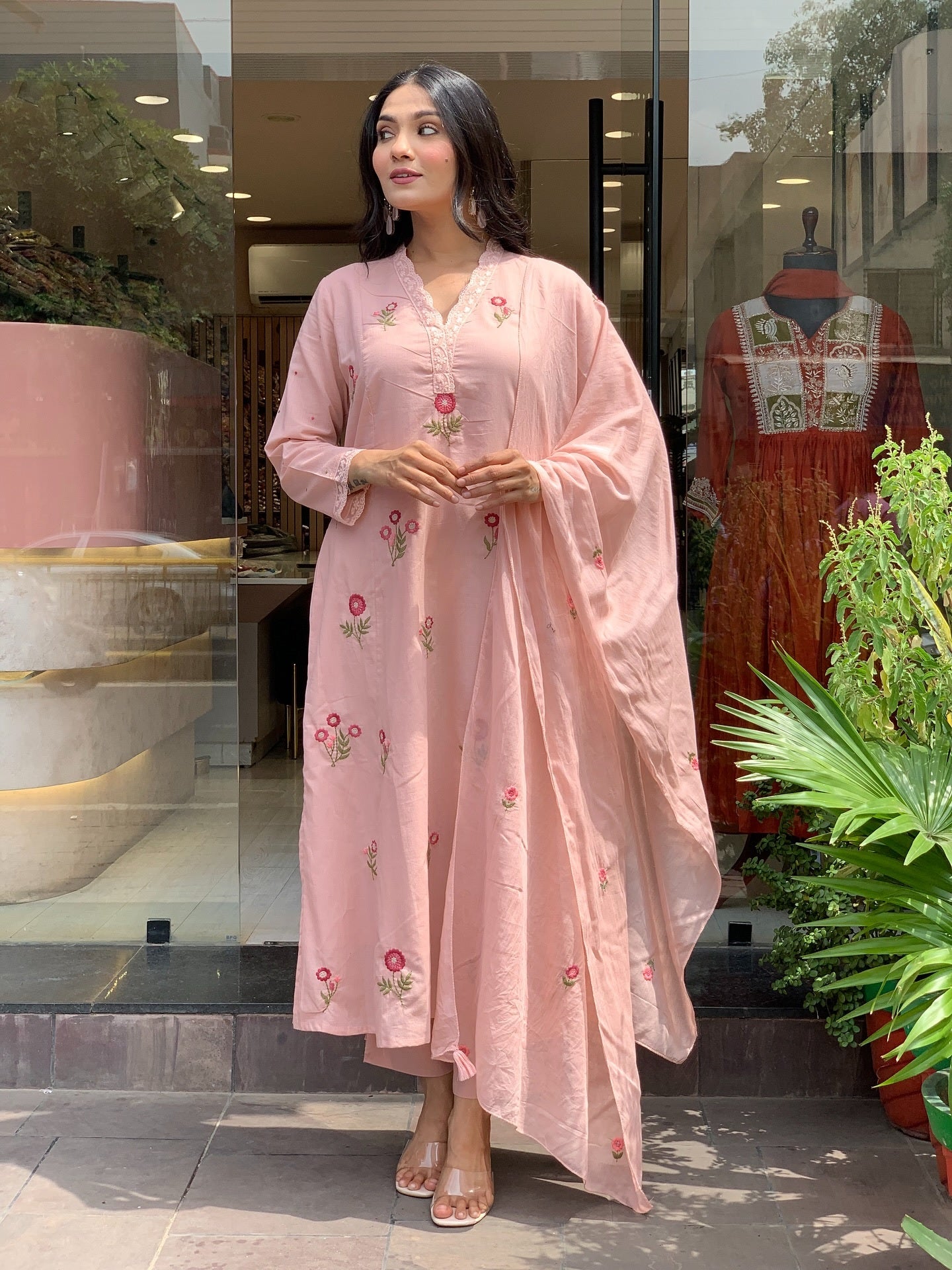 Pure Cotton Kurta and Pants with Dupatta
