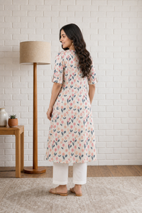 Multicolour Pure Cotton Kurta and Pants